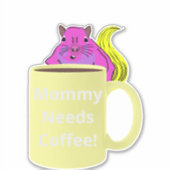 Naughty Squirrel #234 Koffiebeker Sticker (Voorkant)