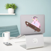 Naughty Squirrel #238 Hailey Skateboarding Sticker (Laptop op bureau)