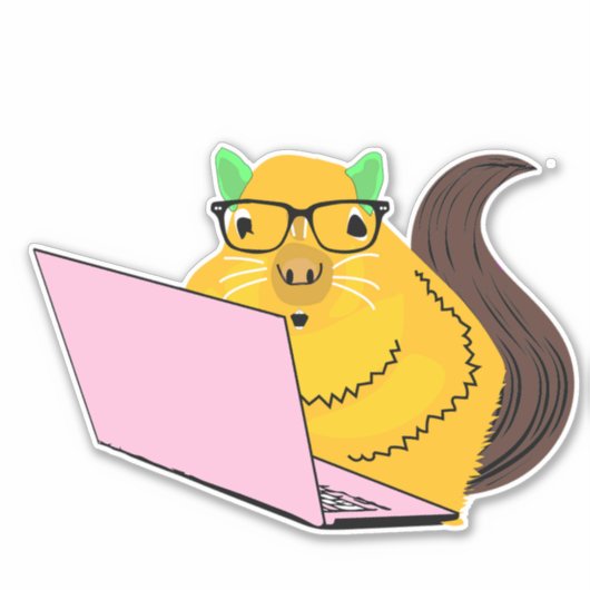 Naughty Squirrel #239 Sticker (Voorkant)