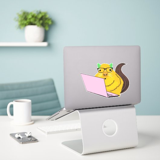 Naughty Squirrel #239 Sticker (Laptop op bureau)