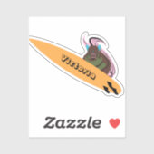 Naughty Squirrel #2443 Surfing Sticker (Vel)