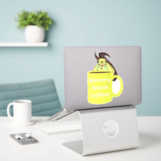 Naughty Squirrel #250 Coffee Cup Sticker (Laptop op bureau)