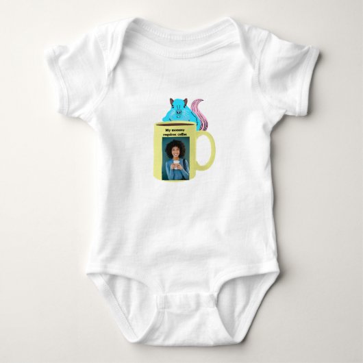 Naughty Squirrel #253 Baby Coffee Romper (Voorkant)