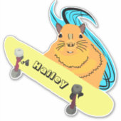 Naughty Squirrel #263 Hailey Skateboarding Sticker (Voorkant)