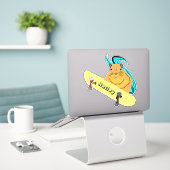 Naughty Squirrel #263 Hailey Skateboarding Sticker (Laptop op bureau)