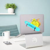 Naughty Squirrel #268 Hailey Skateboarding Sticker (Laptop op bureau)