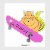 Naughty Squirrel #269 Hailey Skateboarden Sticker (Vel)