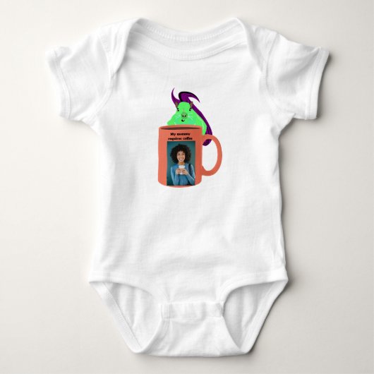 Naughty Squirrel #272 Baby koffie Romper (Voorkant)