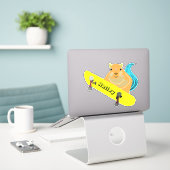 Naughty Squirrel #273 Hailey Skateboarding Sticker (Laptop op bureau)