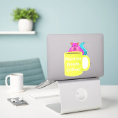 Naughty Squirrel #279 Koffiebeker Sticker (Laptop op bureau)