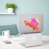Naughty Squirrel #298 Brett Skateboarding Sticker (Laptop op bureau)