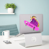 Naughty Squirrel #300 Brett Skateboarden Sticker (Laptop op bureau)