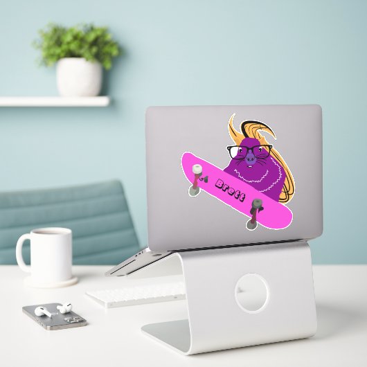 Naughty Squirrel #300 Brett Skateboarden Sticker (Laptop op bureau)