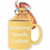 Naughty Squirrel #321 Koffiebeker Sticker (Voorkant)