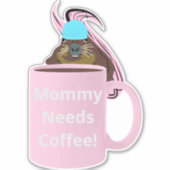 Naughty Squirrel #342 Koffiebeker Sticker (Voorkant)