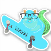 Naughty Squirrel #353 Brett Skateboarding Sticker (Voorkant)