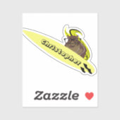 Naughty Squirrel #370 Surfing Sticker (Vel)