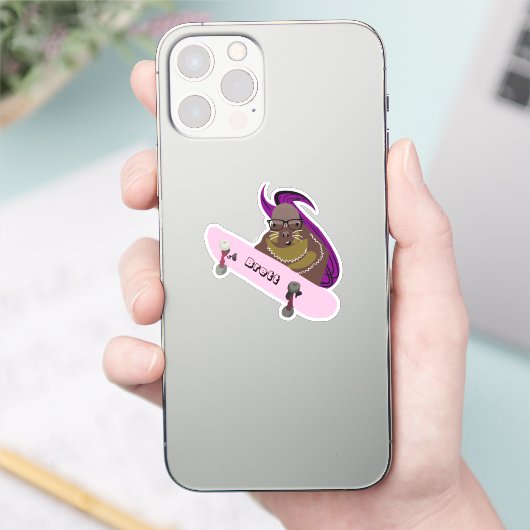 Naughty Squirrel #375 Brett Skateboarden Sticker (Telefoon)