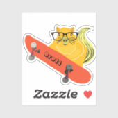 Naughty Squirrel #382 Brett Skateboarding Sticker (Vel)