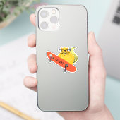 Naughty Squirrel #382 Brett Skateboarding Sticker (Telefoon)