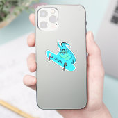 Naughty Squirrel #389 Brett Skateboarding Sticker (Telefoon)