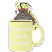 Naughty Squirrel #396 Koffiebeker Sticker (Voorkant)