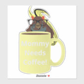 Naughty Squirrel #396 Koffiebeker Sticker (Vel)