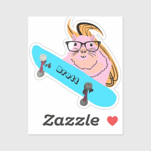 Naughty Squirrel #400 Brett Skateboarden Sticker (Vel)