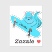 Naughty Squirrel #405 Brett Skateboarding Sticker (Vel)