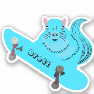 Naughty Squirrel #405 Brett Skateboarding Sticker