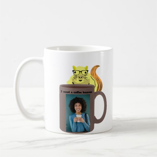 Naughty Squirrel #419 Coffee Human Koffiemok (Links)