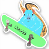Naughty Squirrel #430 Brett Skateboarden Sticker (Voorkant)