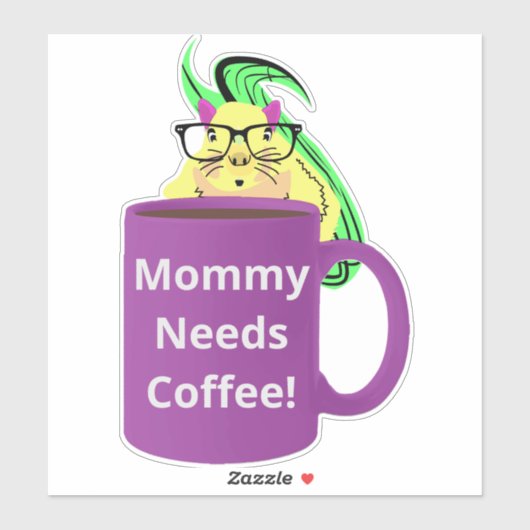 Naughty Squirrel #436 Koffiebeker Sticker (Vel)