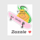 Naughty Squirrel #437 Brett Skateboarden Sticker (Vel)