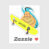 Naughty Squirrel #440 Brett Skateboarden Sticker (Vel)