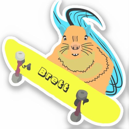 Naughty Squirrel #440 Brett Skateboarden Sticker (Voorkant)