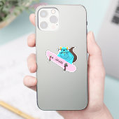 Naughty Squirrel #443 Brett Skateboarding Sticker (Telefoon)