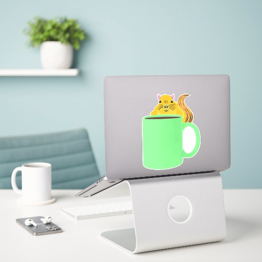 Naughty Squirrel #445 Sticker (Laptop op bureau)