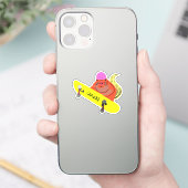 Naughty Squirrel #446 Brett Skateboarding Sticker (Telefoon)