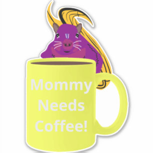 Naughty Squirrel #449 Koffiebeker Sticker
