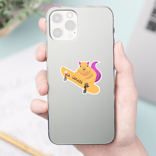 Naughty Squirrel #462 Brett Skateboarden Sticker (Telefoon)