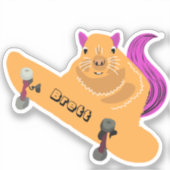 Naughty Squirrel #462 Brett Skateboarden Sticker (Voorkant)
