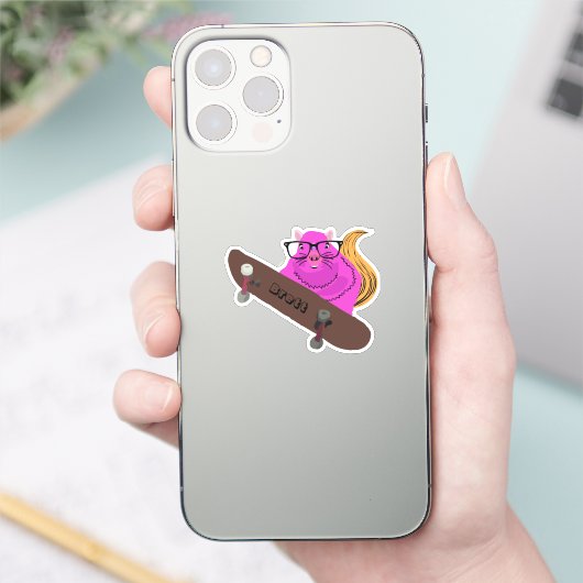 Naughty Squirrel #466 Brett Skateboarden Sticker (Telefoon)