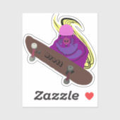 Naughty Squirrel #478 Brett Skateboarding Sticker (Vel)