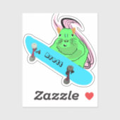Naughty Squirrel #497 Brett Skateboarding Sticker (Vel)