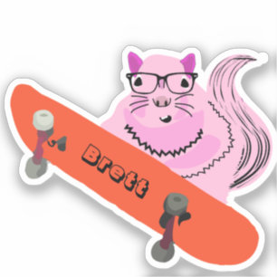 Naughty Squirrel #500 Brett Skateboarden Sticker