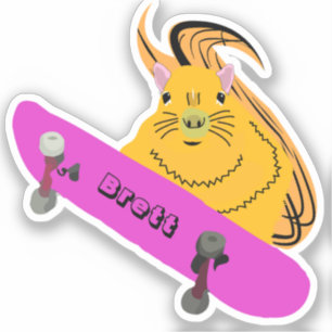 Naughty Squirrel #502 Brett Skateboarding Sticker