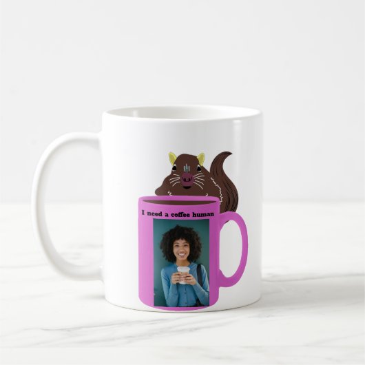 Naughty Squirrel #504 Coffee Human Koffiemok (Links)