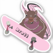 Naughty Squirrel #517 Brett Skateboarden Sticker (Voorkant)