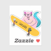 Naughty Squirrel #518 Brett Skateboarding Sticker (Vel)